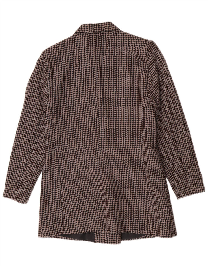 Vintage γυναικεία φούστα 2 τεμαχίων UK 14 Medium W28 Καφέ Houndstooth
