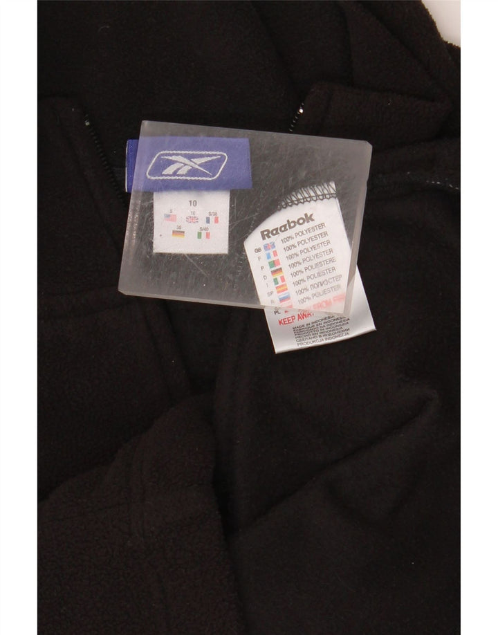 REEBOK Γυναικείο Fleece Jacket UK 10 Small Black Polyester