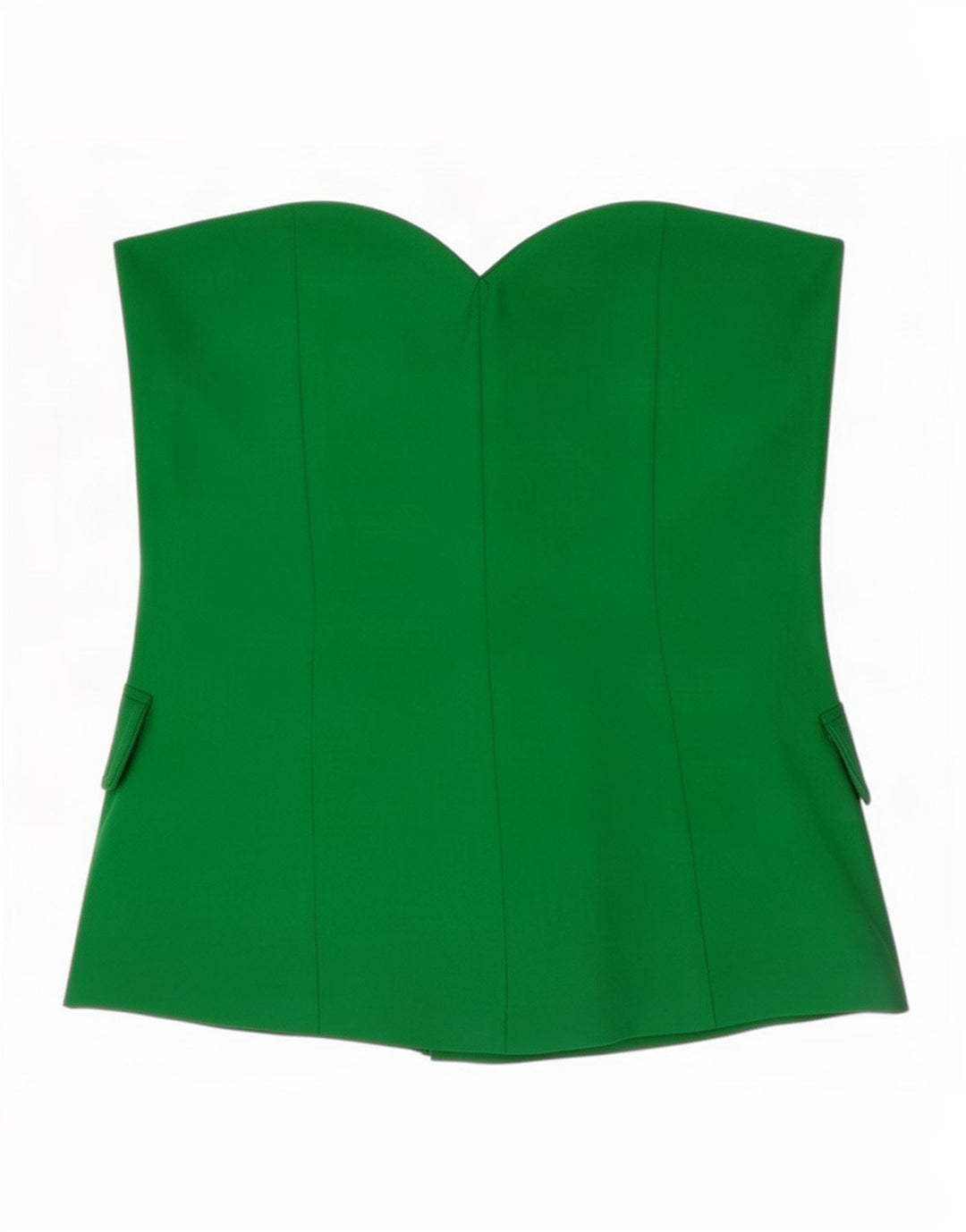 Zara Womens Crop Strapless Top 10 Small Green