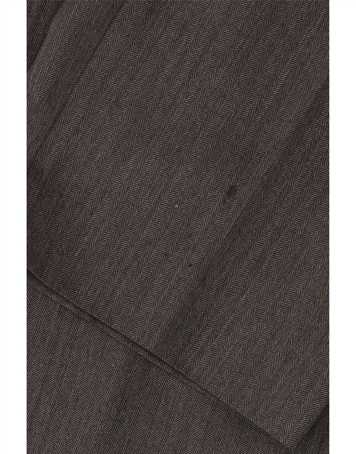 Ανδρικό ίσιο παντελόνι Marks & Spencer W36 L31 Γκρι μαλλί ψαροκόκαλο
