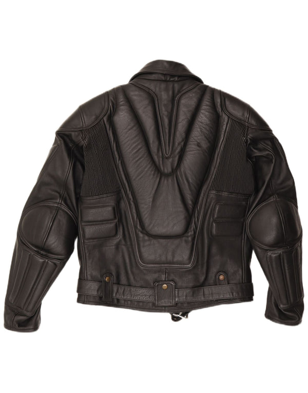 Vintage Ανδρικό Δερμάτινο Μπουφάν Biker UK 38 Medium Black Leather