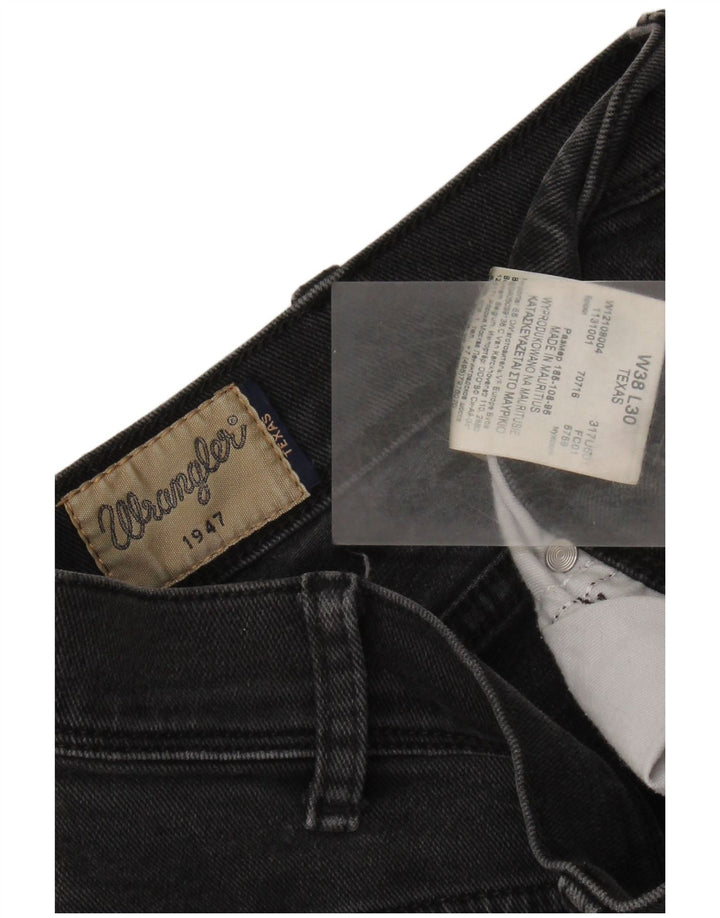 WRANGLER Ανδρικό Texas Straight Jeans W38 L30 Μαύρο βαμβακερό