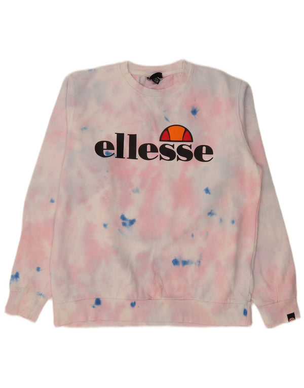 Γυναικείο γραφικό φούτερ Ellesse Jumper UK 12 Medium Pink Tie Dye Cotton