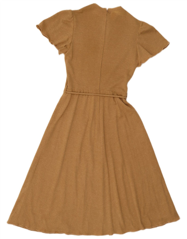 Vintage Γυναικείο Φόρεμα A-Line IT 38 XS Beige Polyester