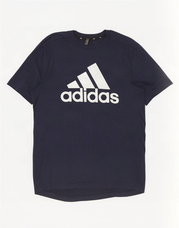 Ανδρικό γραφικό T-shirt Adidas Aeroready Top Small Navy Blue Polyester