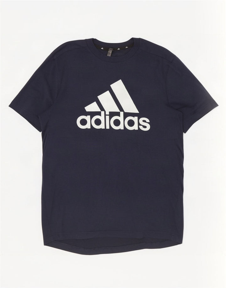 Ανδρικό γραφικό T-shirt Adidas Aeroready Top Small Navy Blue Polyester