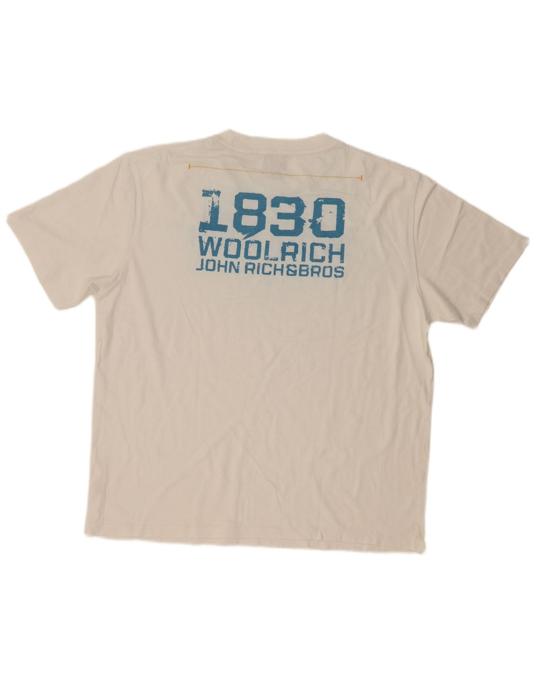 Woolrich Ανδρικό γραφικό T-Shirt Top XL Λευκό βαμβακερό