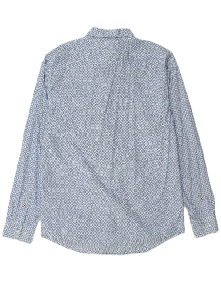 TOMMY HILFIGER Ανδρικό πουκάμισο με κανονική εφαρμογή, Βαμβακερό μεσαίο μπλε με στίγματα