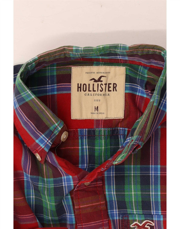 Ανδρικό πουκάμισο Hollister Μεσαίο κόκκινο καρό