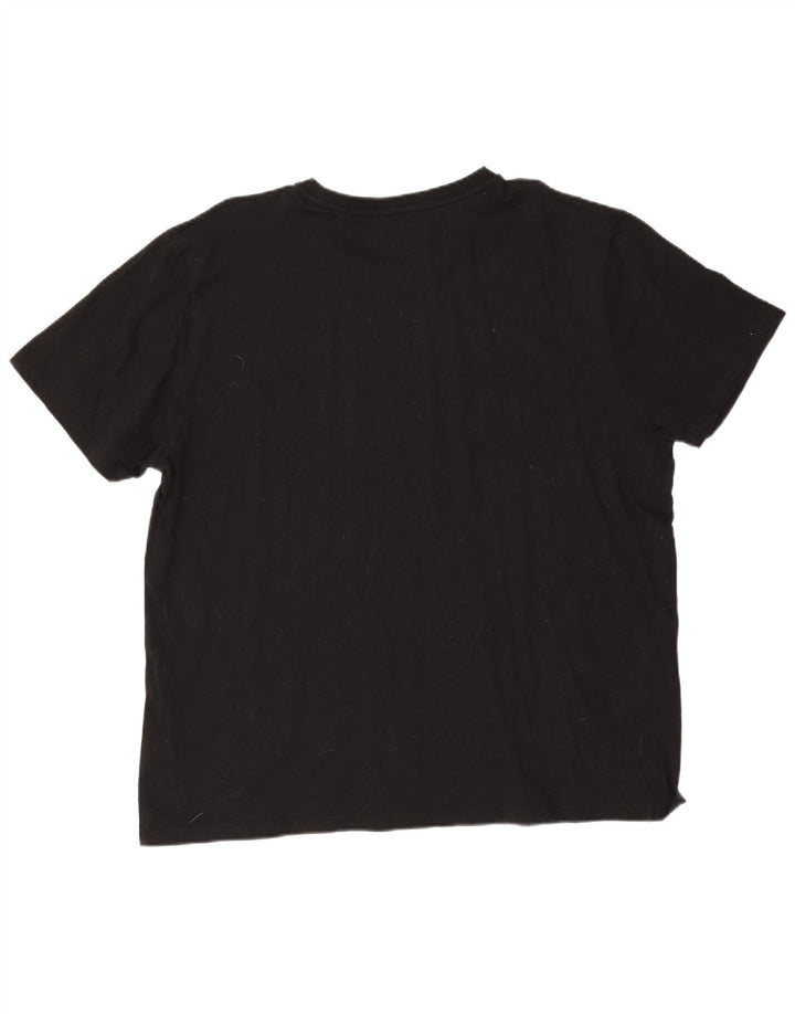 Ανδρικό T-Shirt Fila Top 3XL Μαύρο βαμβακερό