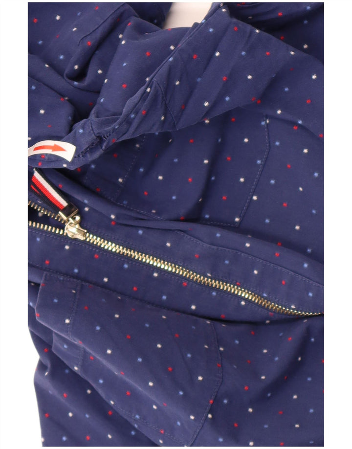 Tommy Hilfiger γυναικείο πουλόβερ πουκάμισο Ηνωμένου Βασιλείου 14 μεσαίου μεσαίου μπλε βαμβακερό με στίγματα