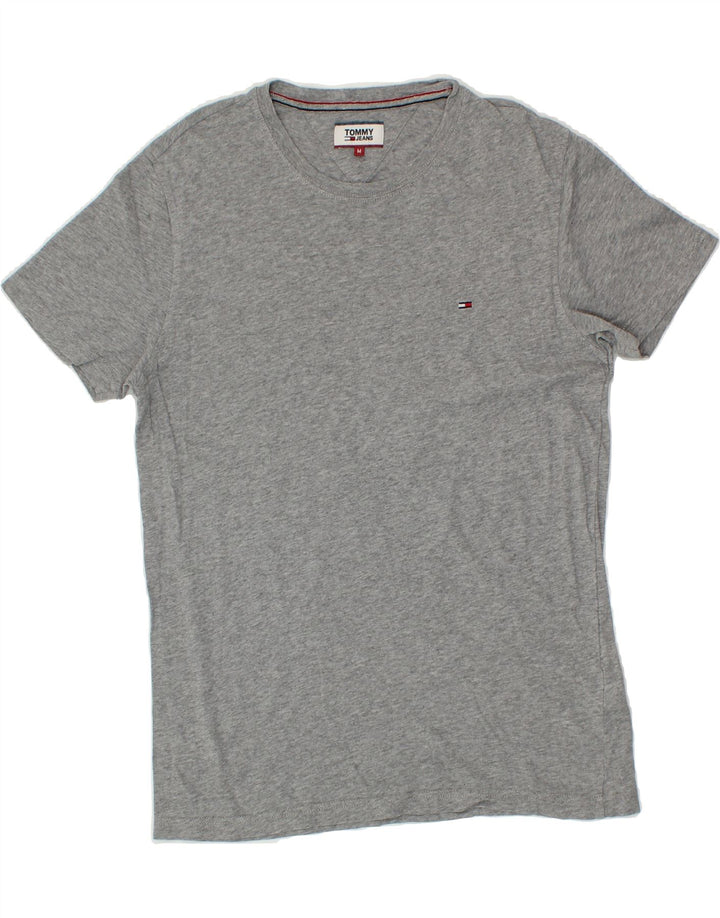 TOMMY HILFIGER Mens T-Shirt Top Medium Grey Cotton Vintage Tommy Hilfiger and Second-Hand Tommy Hilfiger from Messina Hembry 