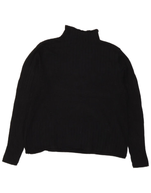 Marks & Spencer Γυναικείο πουλόβερ με ρολό λαιμόκοψη UK 18 XL μαύρη βισκόζη