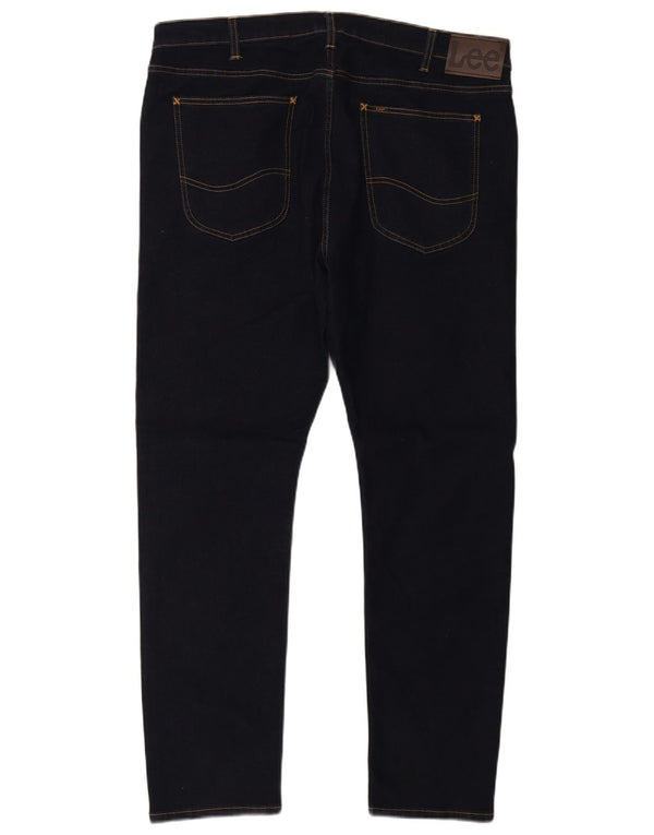 Lee Mens Luke Slim Jeans W40 L32 Navy Blue Cotton