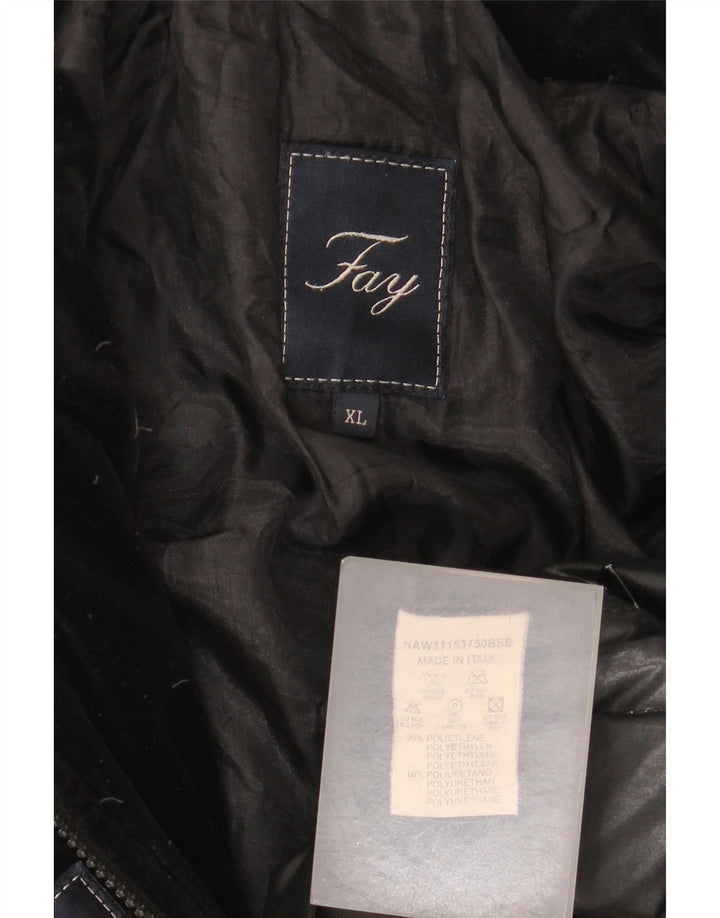 Fay Γυναικείο Μπουφάν UK 18 XL Μαύρο Πολυαιθυλένιο