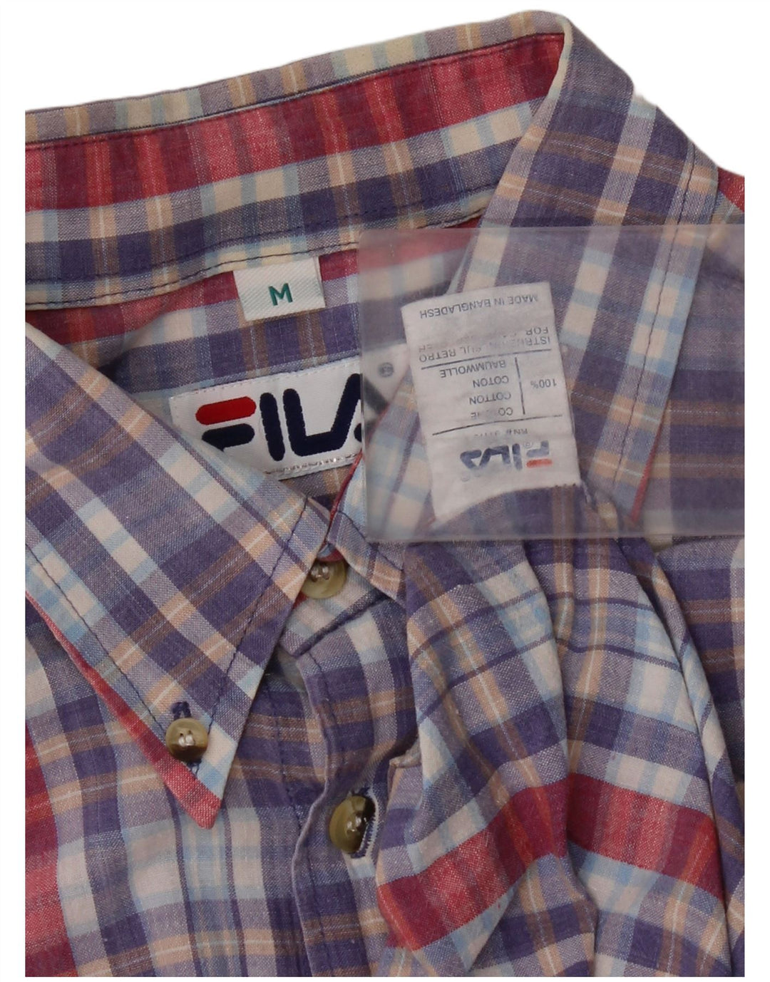 Ανδρικό κοντομάνικο πουκάμισο Fila, μεσαίο πολύχρωμο βαμβακερό