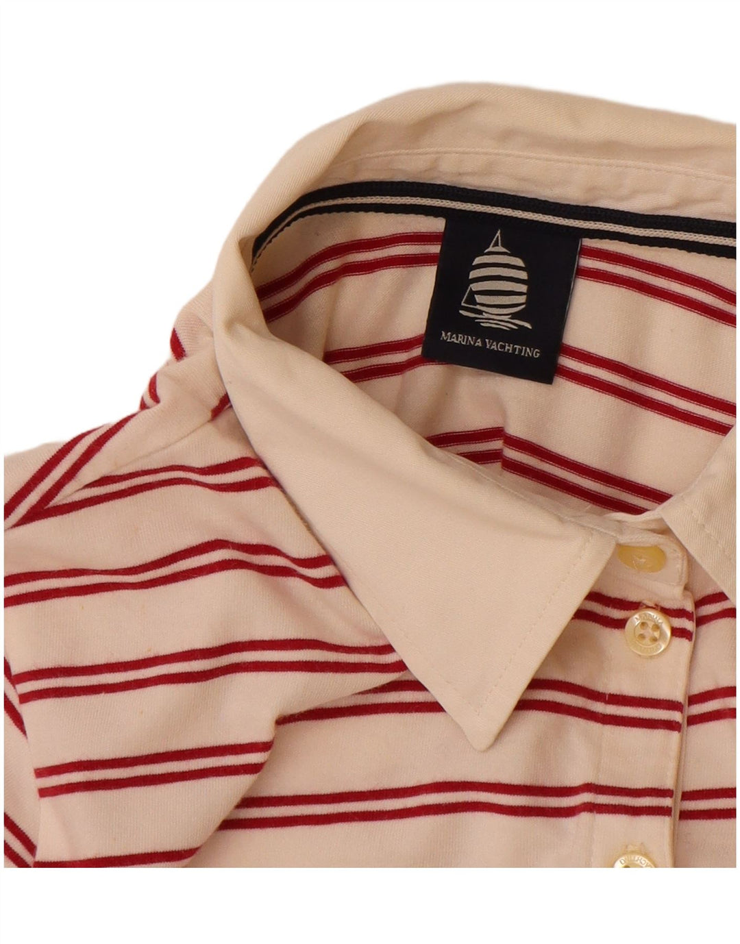 Γυναικείο μπλουζάκι ράγκμπι πόλο MARINA YACHTING UK 12 Medium Off White ριγέ