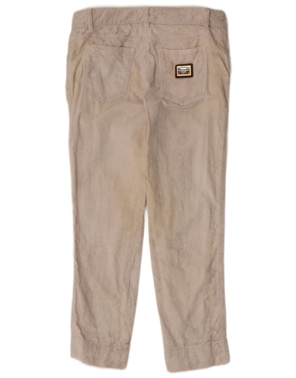 Dolce & Gabbana γυναικείο κωνικό κοτλέ παντελόνι IT 42 Medium W28 L27 Beige