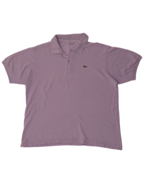 Ανδρικό πουκάμισο πόλο Lacoste νούμερο 6 XL Μωβ βαμβακερό