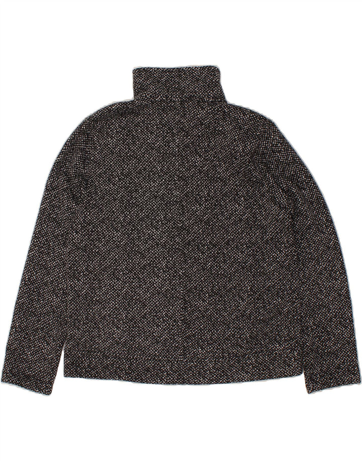 LANDS END Womens Tracksuit Top Jacket UK 14 Medium Black Flecked Vintage Lands End and Second-Hand Lands End from Messina Hembry 