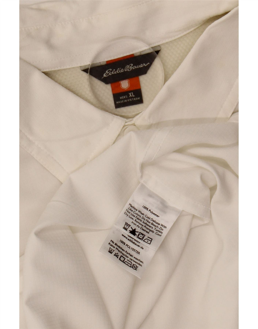 EDDIE BAUER Ανδρικό κοντομάνικο πουκάμισο XL λευκό πολυεστέρα