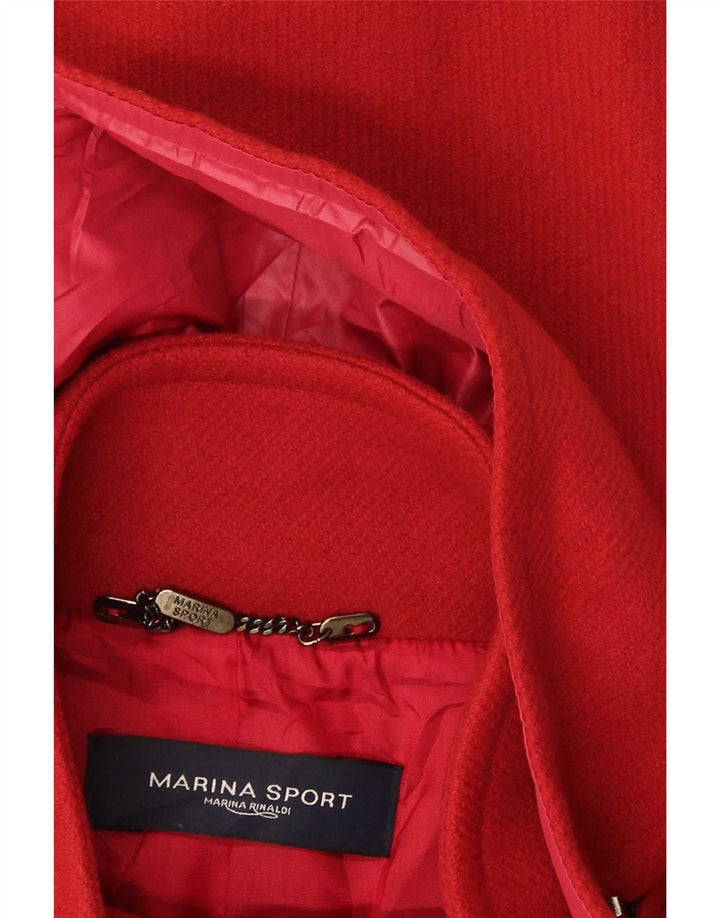 Marina Sport Γυναικείο πανωφόρι με κουκούλα Μέγεθος 25 Μεγάλο κόκκινο παρθένο μαλλί