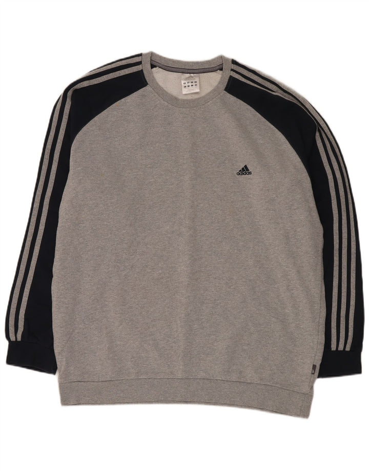 Ανδρικό φούτερ ADIDAS Jumper 2XL Γκρι Colourblock Βαμβακερό