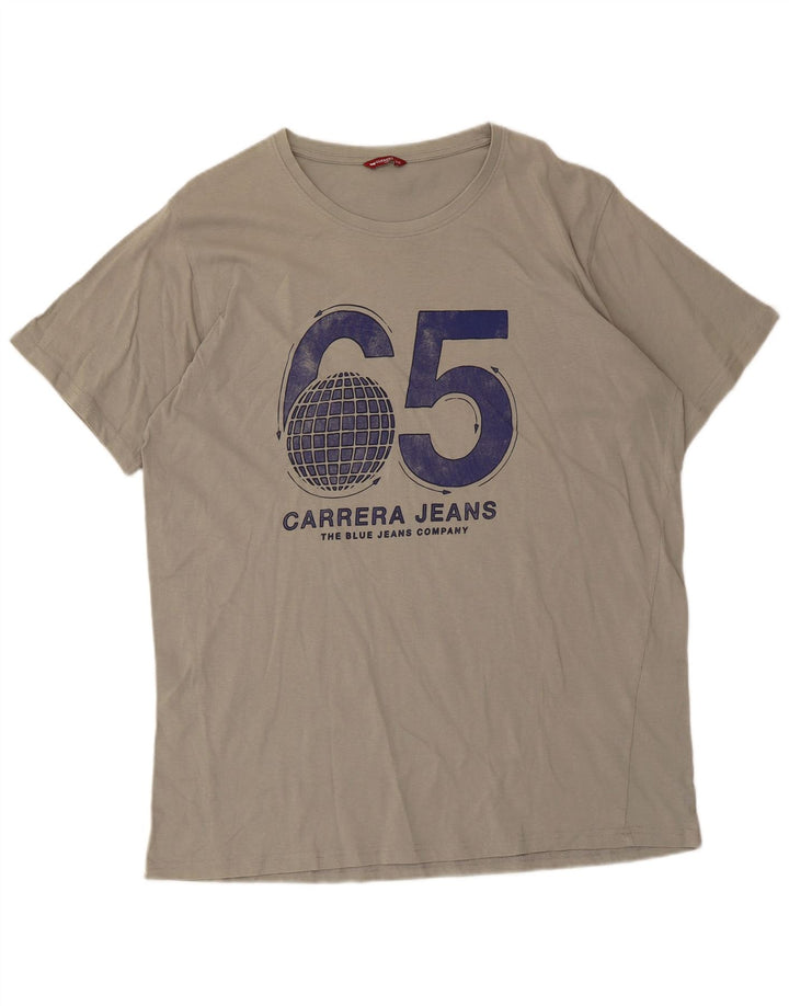 Ανδρικό γραφικό T-Shirt Carrera Top 2XL Γκρι βαμβακερό