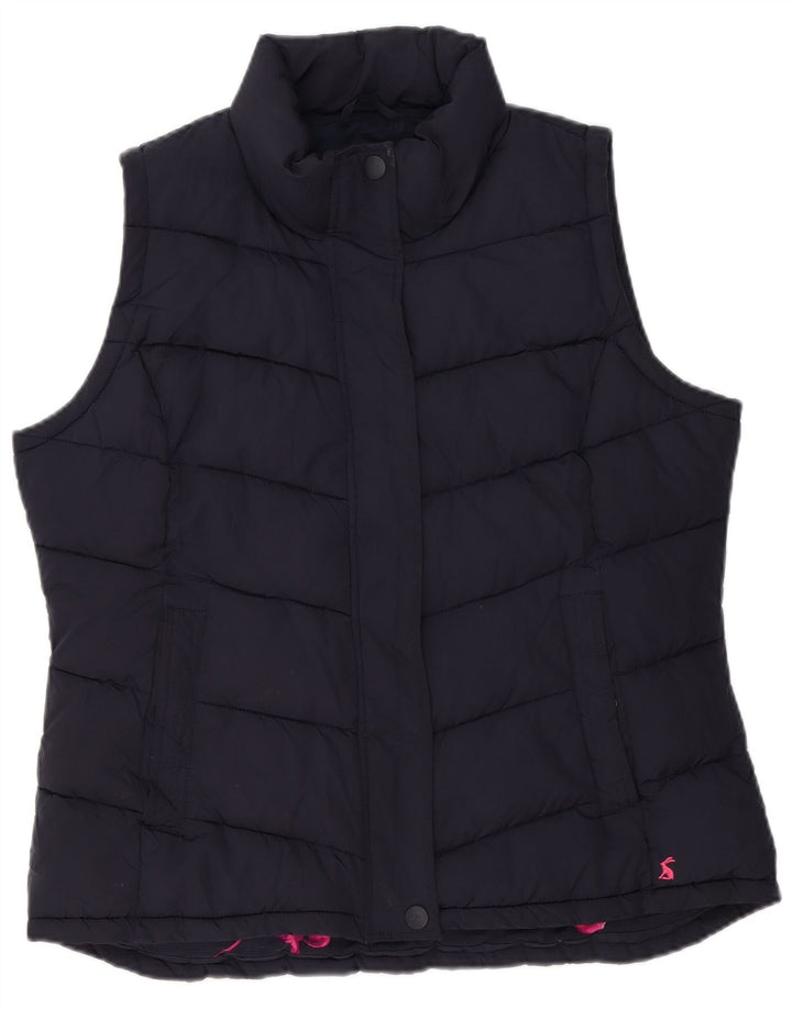 JOULES Womens Padded Gilet UK 14 Large Navy Blue