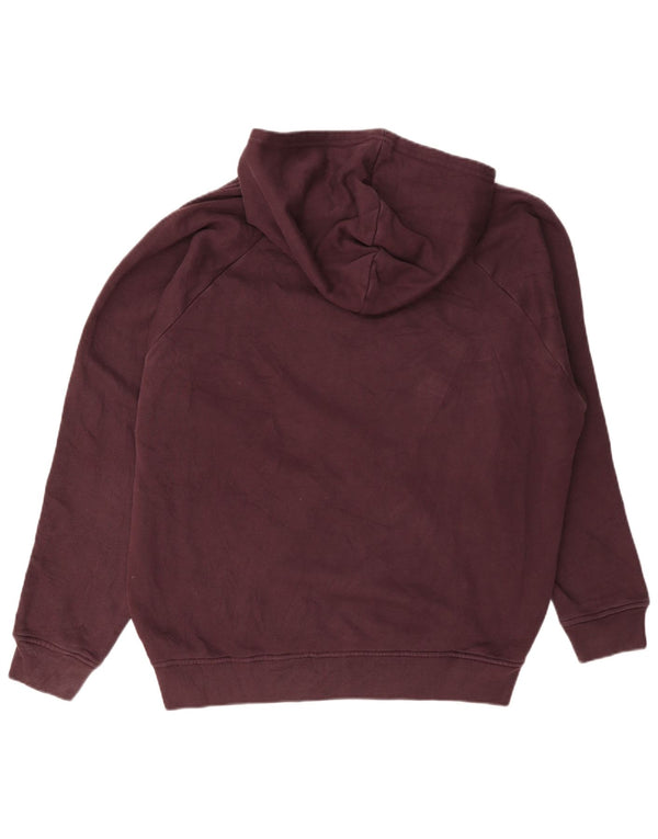 Adidas Γυναικείο Hoodie Jumper UK 12/14 μεσαίο βαμβακερό μπορντό