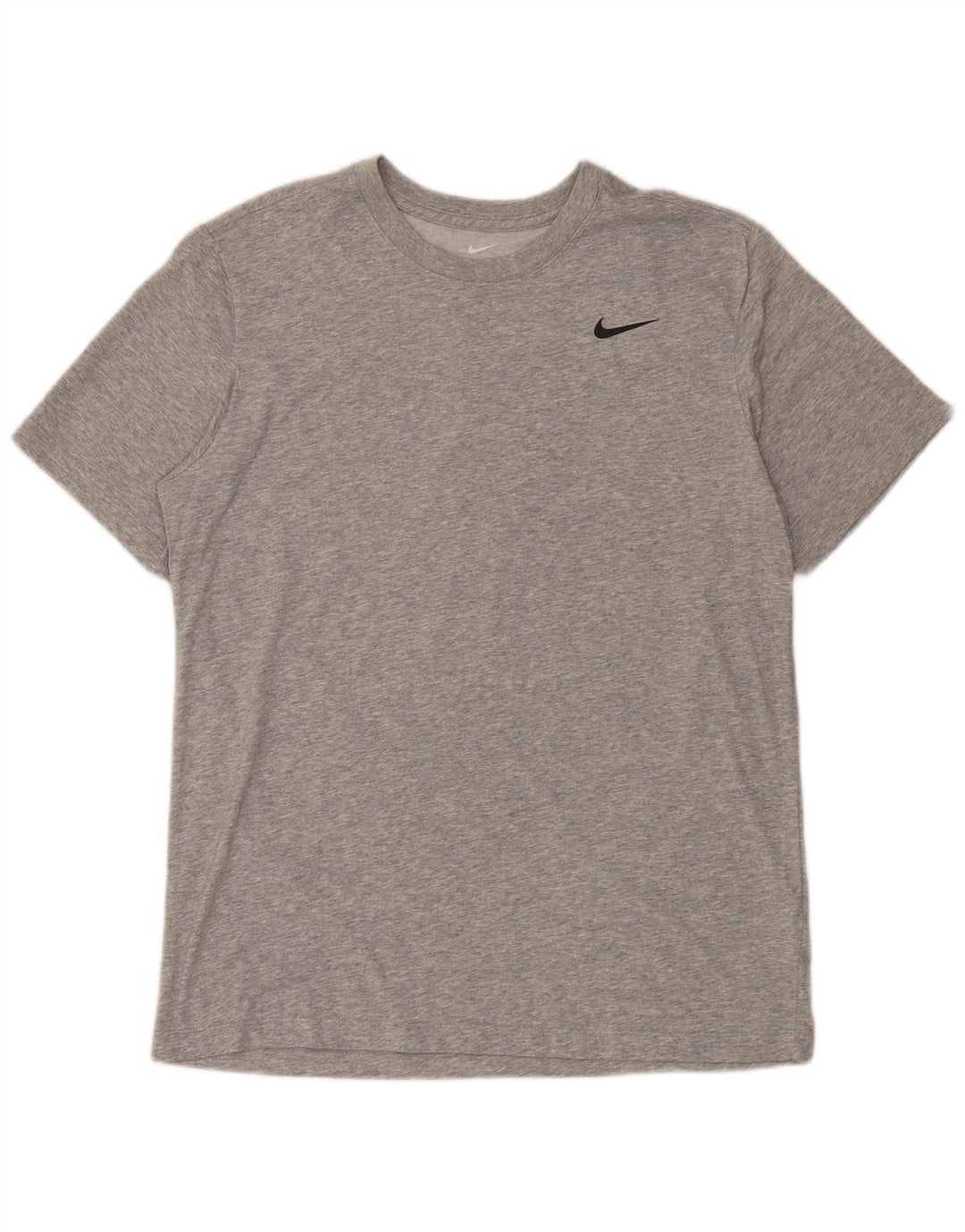 NIKE Mens Dri Fit T-Shirt Top Medium Grey Cotton