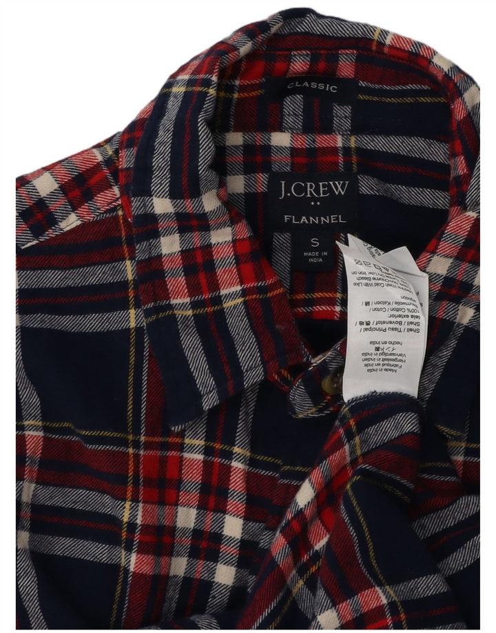 J. Crew Ανδρικό πουκάμισο Classic Fit Flannel Μικρό μπλε ναυτικό βαμβακερό καρό