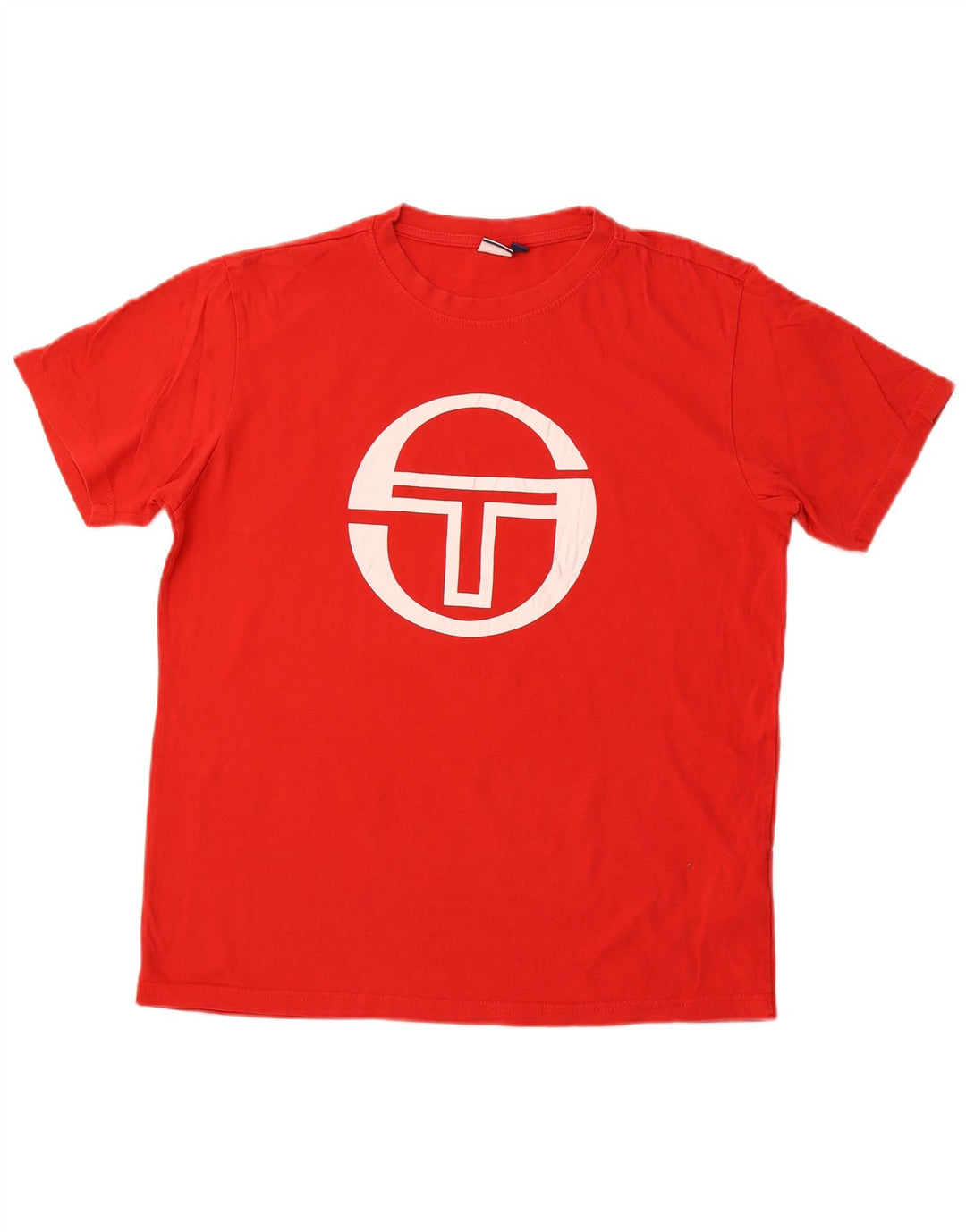 Sergio Tacchini Ανδρικό γραφικό T-Shirt Top μεγάλο κόκκινο βαμβακερό