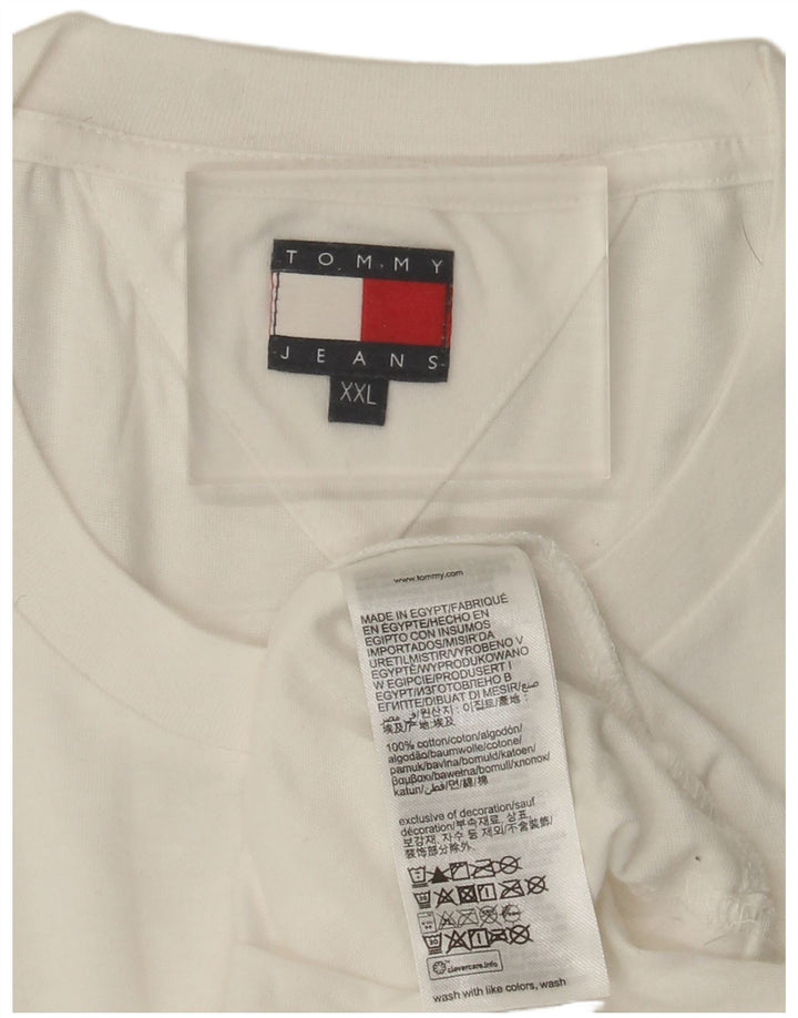 Ανδρικό T-Shirt Tommy Hilfiger Top 2XL Λευκό βαμβακερό