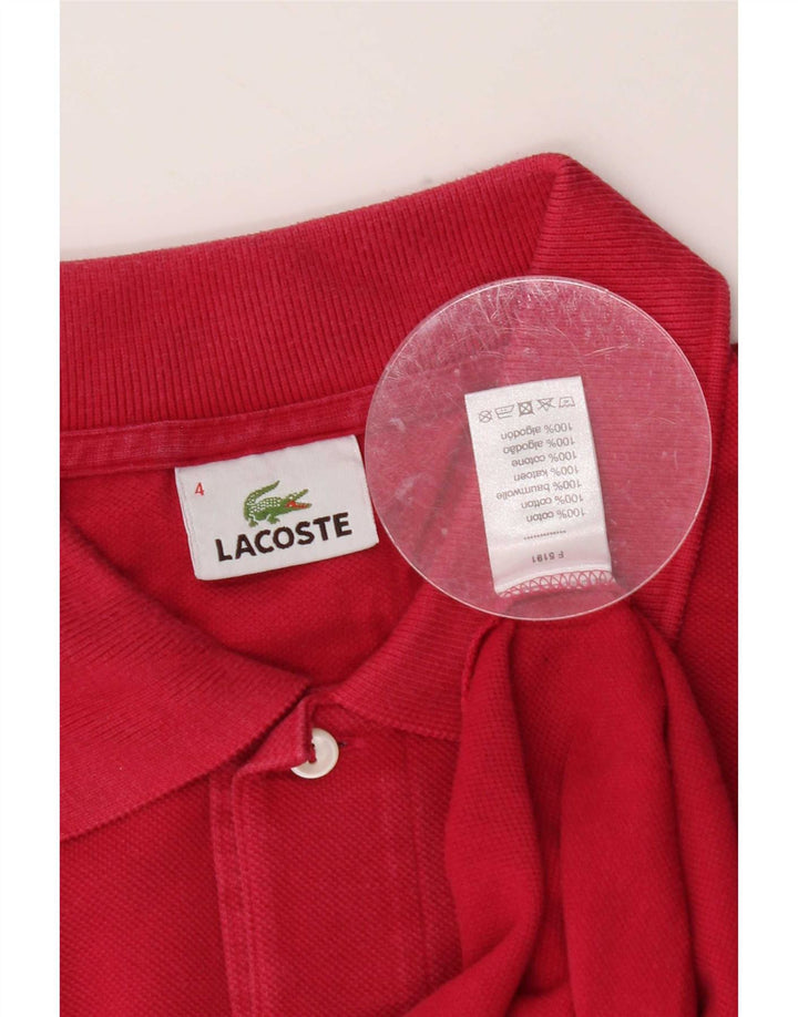 Ανδρικό πουκάμισο Polo Lacoste, Μέγεθος 4, Μεσαίο Ροζ Βαμβακερό
