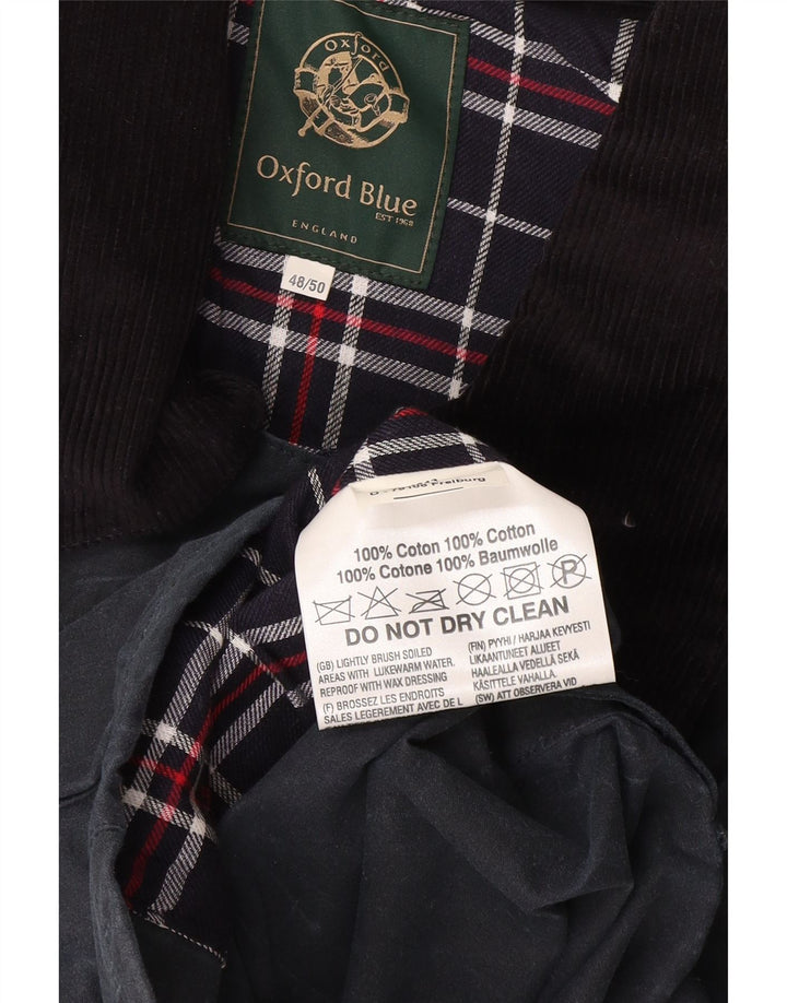 Ανδρικό κερωμένο τζάκετ Oxford Blue EU 48/50 Medium Navy Blue Flecked