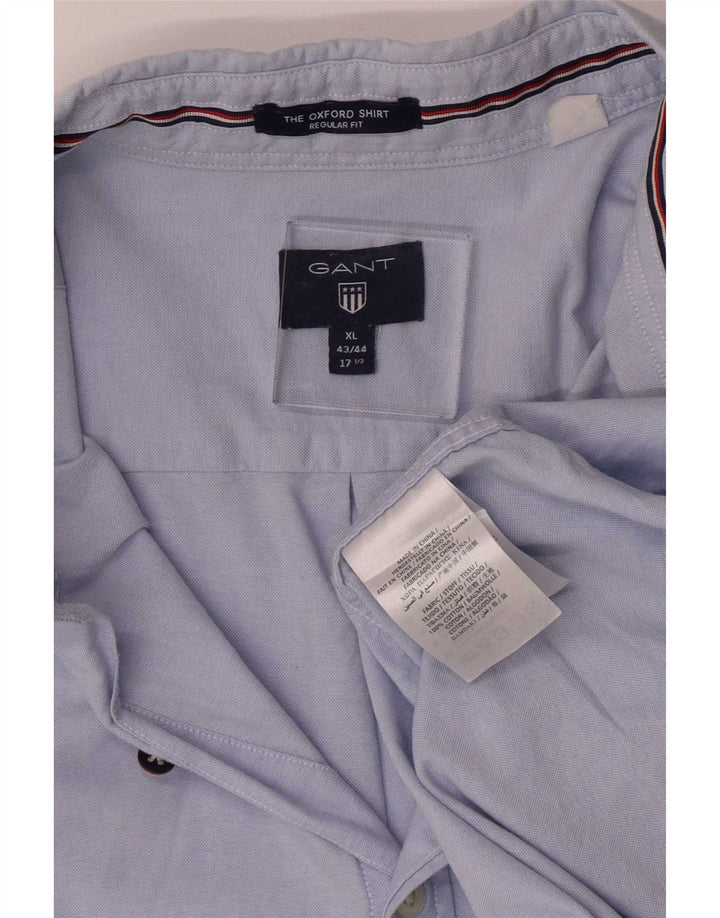Ανδρικό πουκάμισο Gant Regular Fit Size 17 1/2 XL Μπλε βαμβακερό