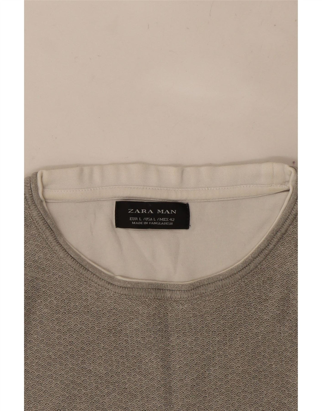 Ανδρικό T-Shirt ZARA Top Large Grey