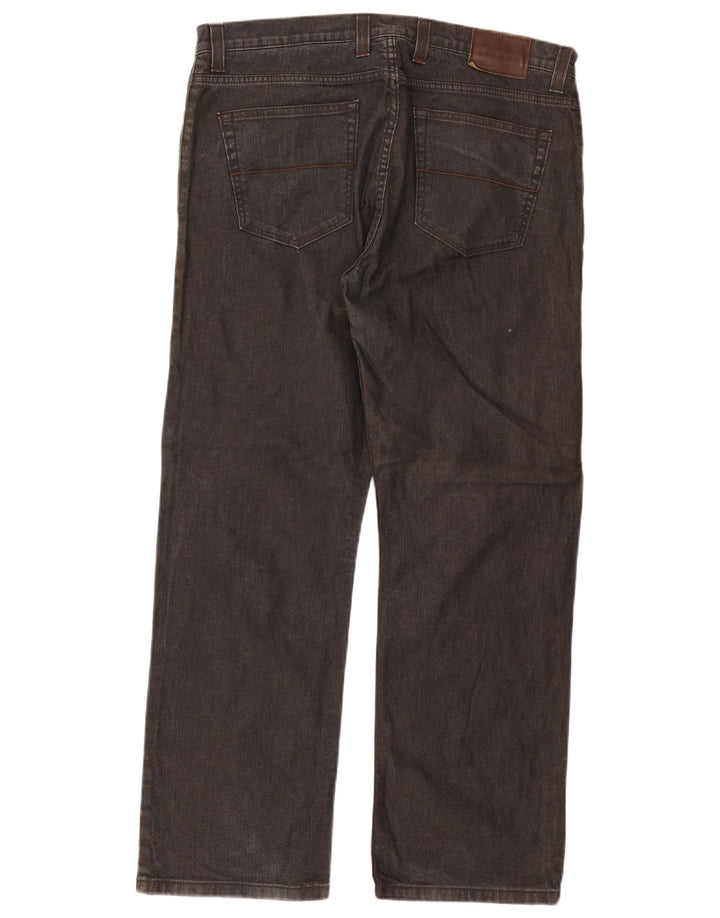 Marks & Spencer Ανδρικό Μπλε Harbor Straight Jeans W38 L31 Μαύρο βαμβακερό