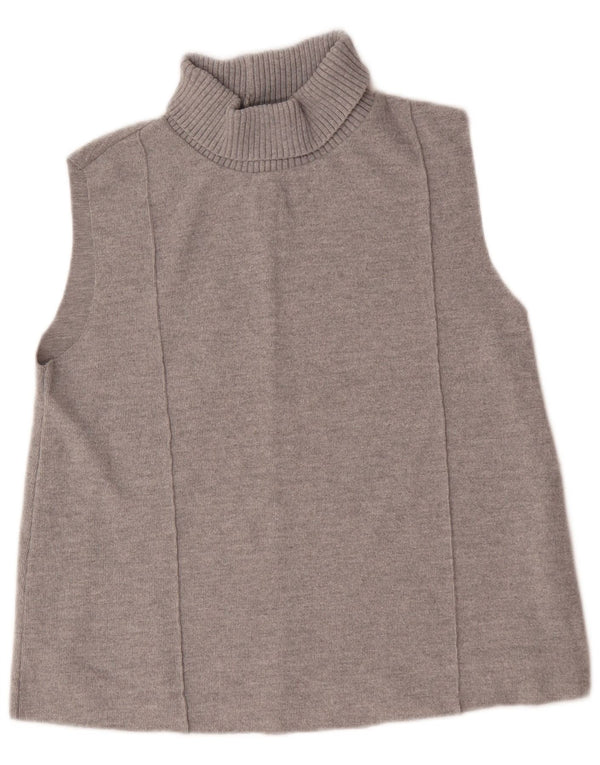 Zara Γυναικείο Γιλέκο Tank Top UK 16 Large Grey Cotton