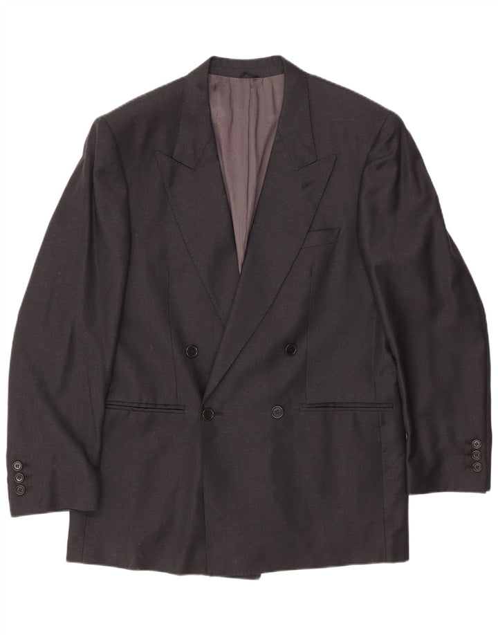 Ermenegildo Zegna Ανδρικό σακάκι με διπλό στήθος IT 48 Μεσαίο Μαύρο