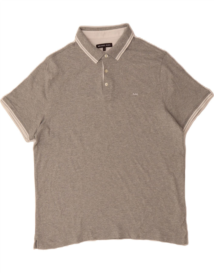 MICHAEL KORS Mens Polo Shirt XL Grey Cotton Vintage Michael Kors and Second-Hand Michael Kors from Messina Hembry 