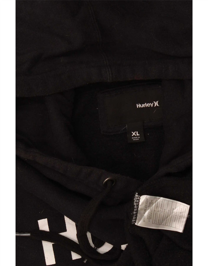 Ανδρικό γραφικό κουκούλα Hurley XL Μαύρο πολυεστέρα