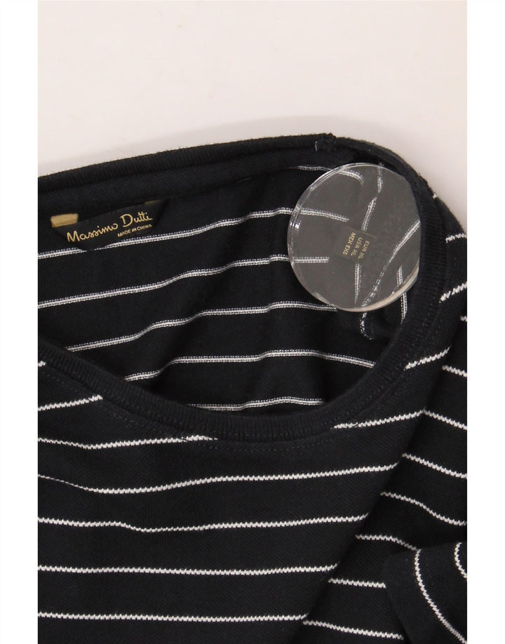MASSIMO DUTTI Ανδρικό T-Shirt Top XL Μαύρο ριγέ