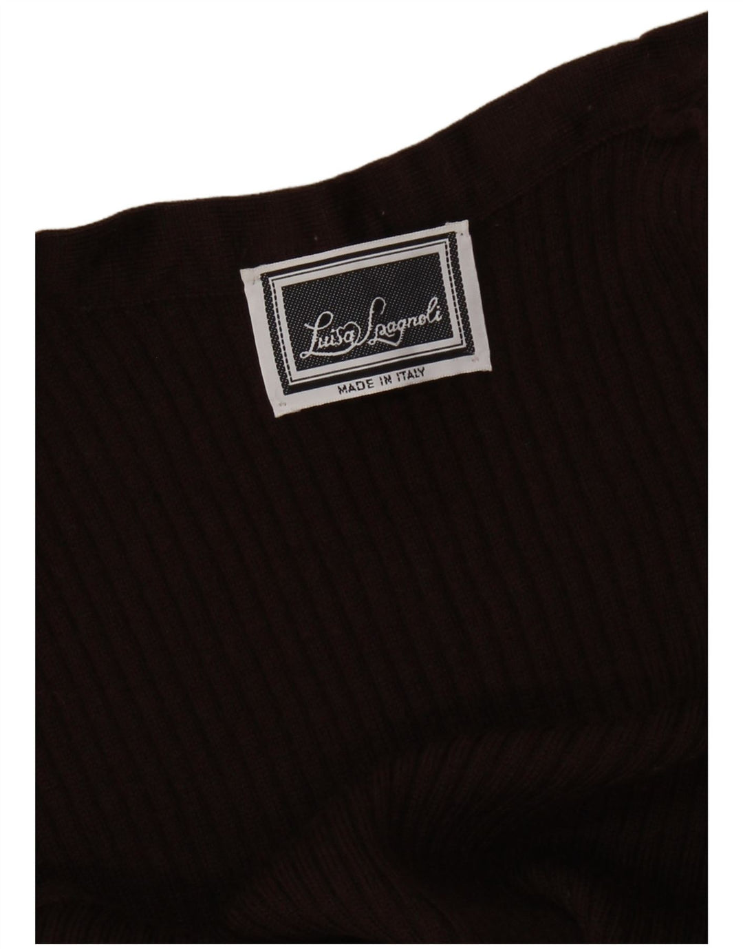 LUISA SPAGNOLI Γυναικείο Αμάνικο Ανοιχτό Ζακέτα UK 14 Μεσαίο Καφέ