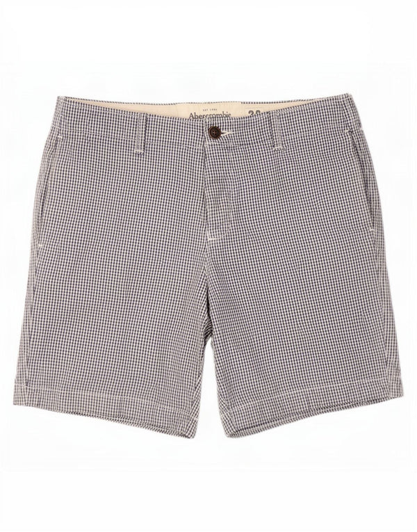 Ανδρικό σορτς Chino Abercrombie & Fitch Large W36 Blue Gingham