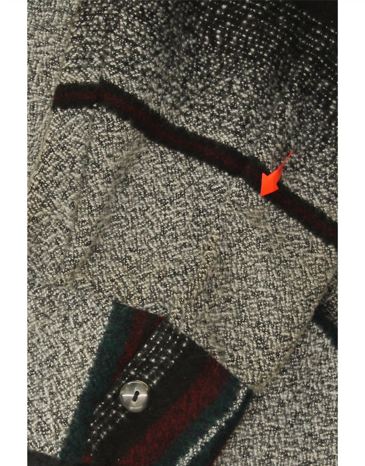 VINTAGE Mens Flannel Shirt Medium Grey Striped Cotton Vintage Vintage and Second-Hand Vintage from Messina Hembry 