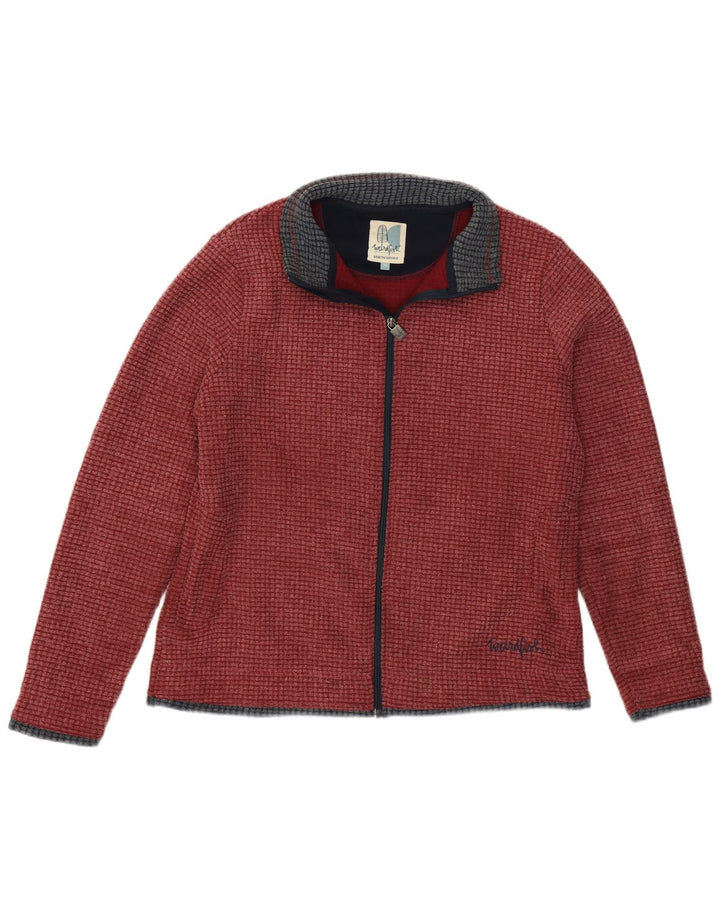 Weird Fish Γυναικείο Fleece Jacket UK 14 Large Burgundy Polyester