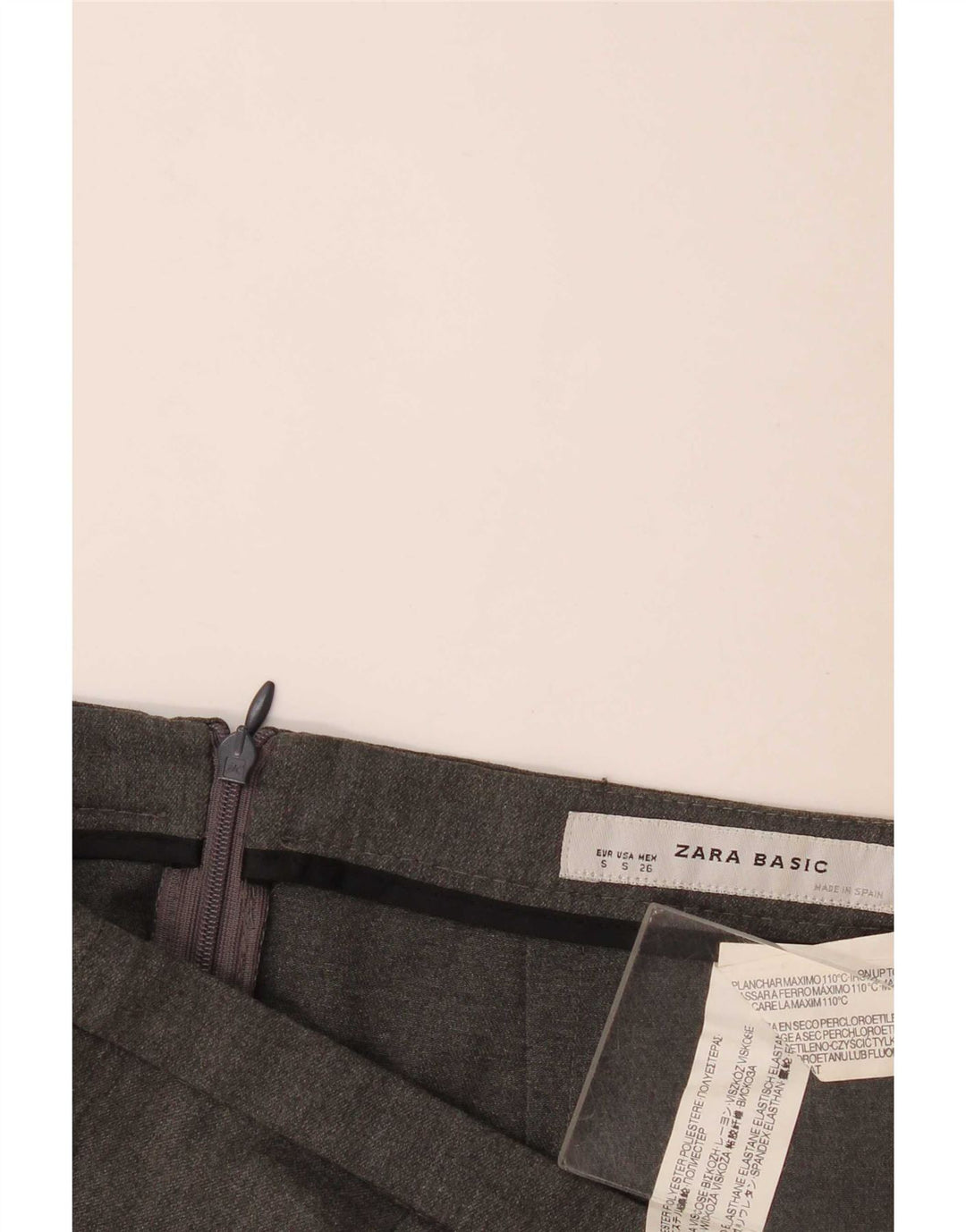 Zara Γυναικεία Μίνι Φούστα Small W26 Grey Polyester
