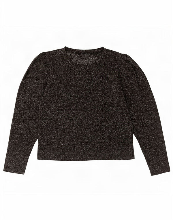 Zara γυναικείο τοπ Μακρύ μακρυμάνικο UK 12 Medium Black